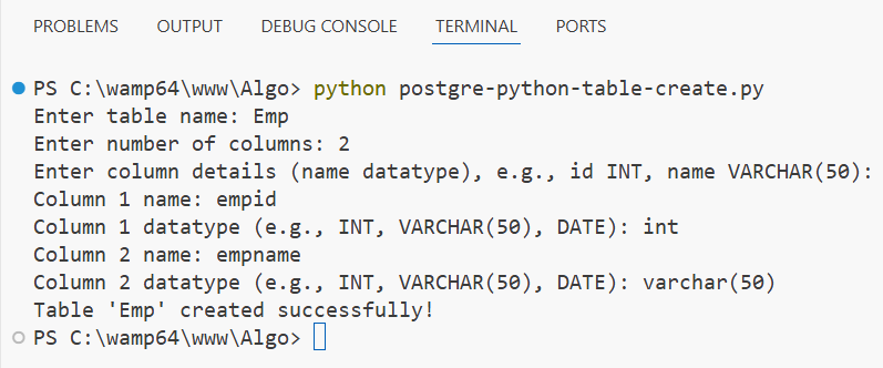5 Easy Steps to Quickly Create a Table in PostgreSQL Using Python with pgAdmin 4
