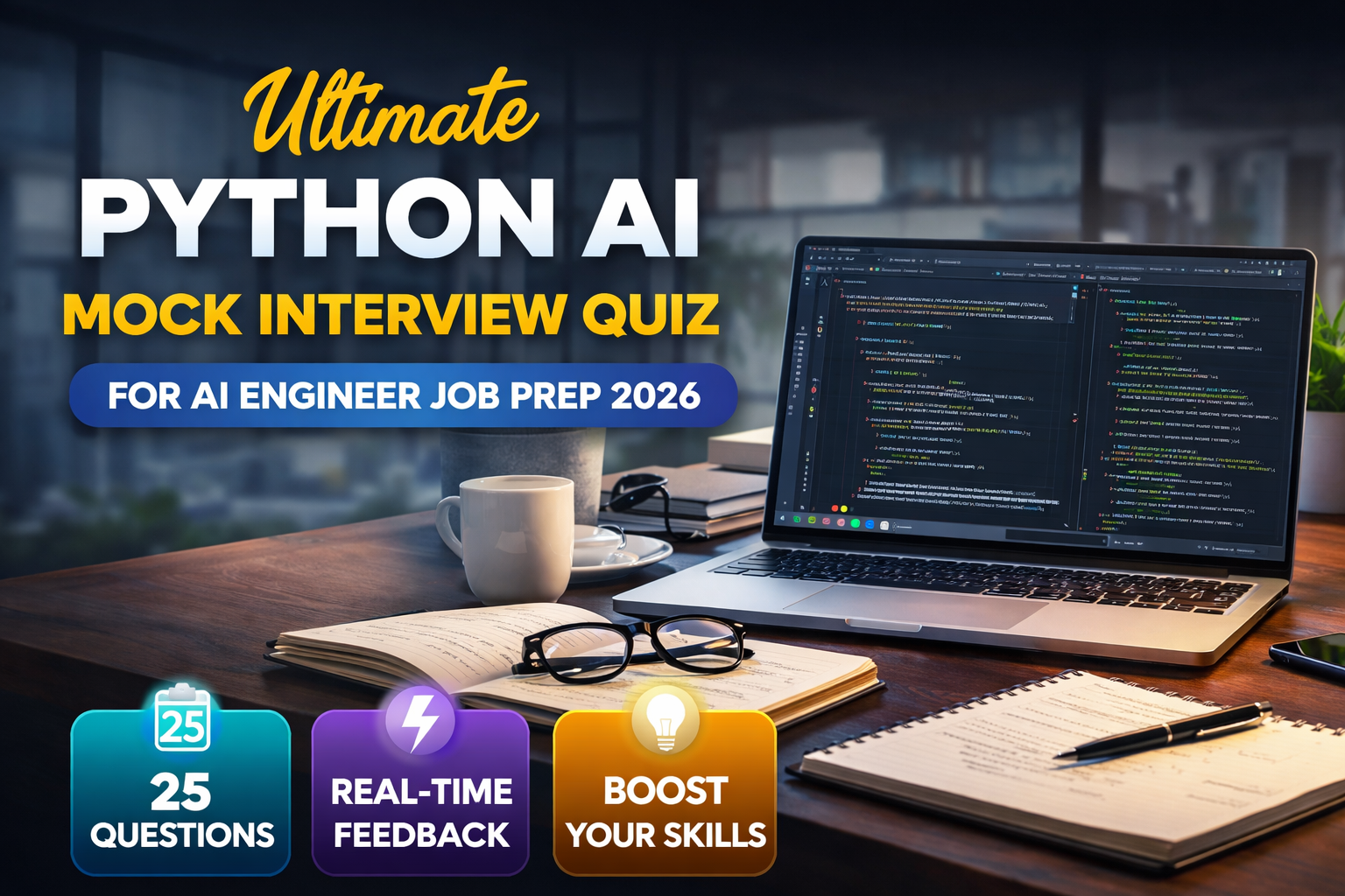 Python AI Mock Interview Quiz for AI Engineer Job Prep 2026