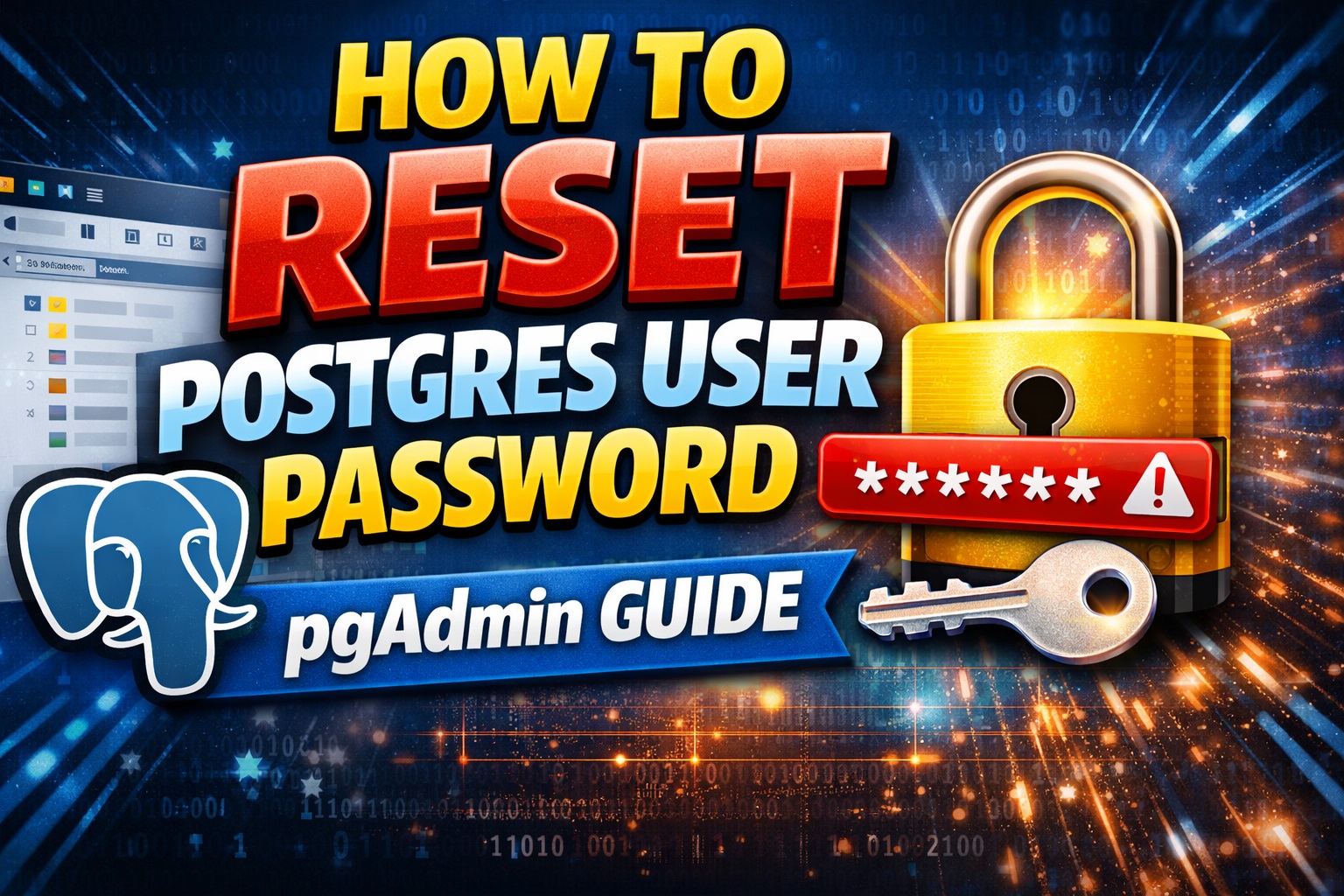 How to Reset PostgreSQL User Password Using psql & pgAdmin