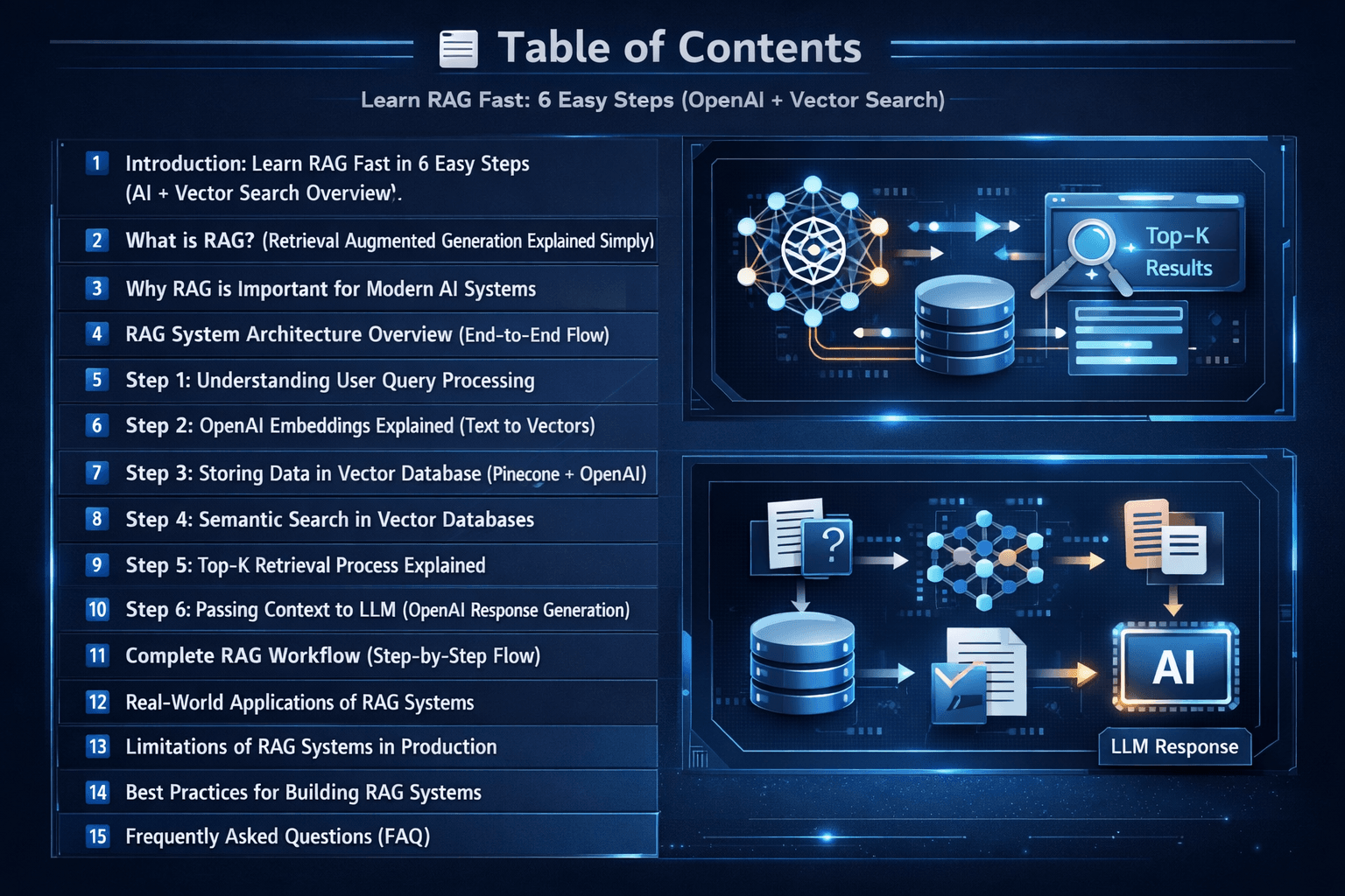 Learn RAG Fast 6 Easy Steps (OpenAI + Vector Search)