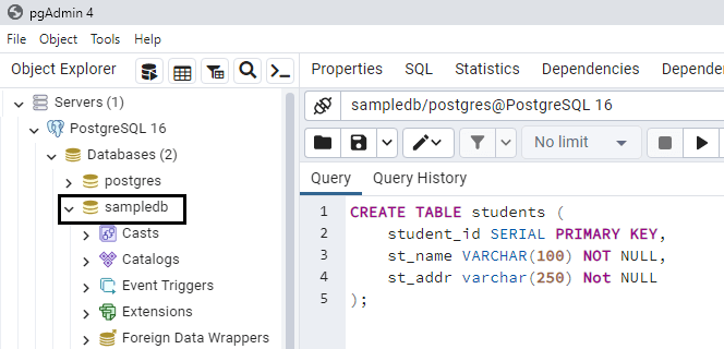 PostgreSQL Create Table With Primary Key pgAdmin 4 (2026)